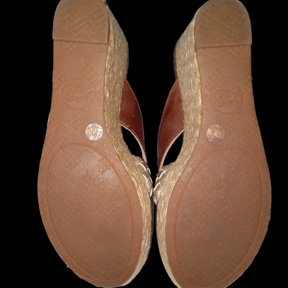 Lucky Brand Women’s Platform Wedge Espadrille Sandals size 6M NWOT